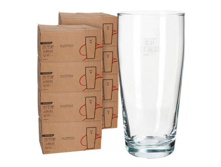 MamboCat Bierglas MamboCat 96er Set Willibecher 0,3 L geeicht Bierglas Trinkglas Drinks, Glas