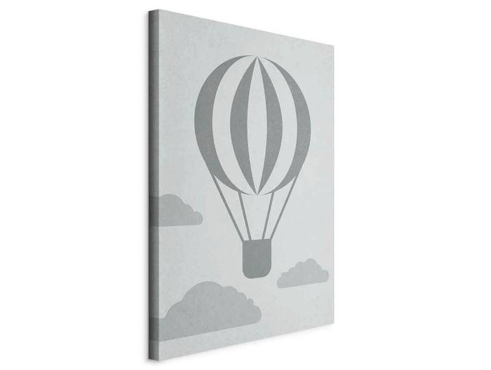 artgeist Leinwandbild, Hellgrau, Dunkelgrau, Abstraktes, Heißluftballon, rechteckig, 40x60x1.2 cm, Keilrahmen, Bilder & Rahmen, Bilder, Leinwandbilder