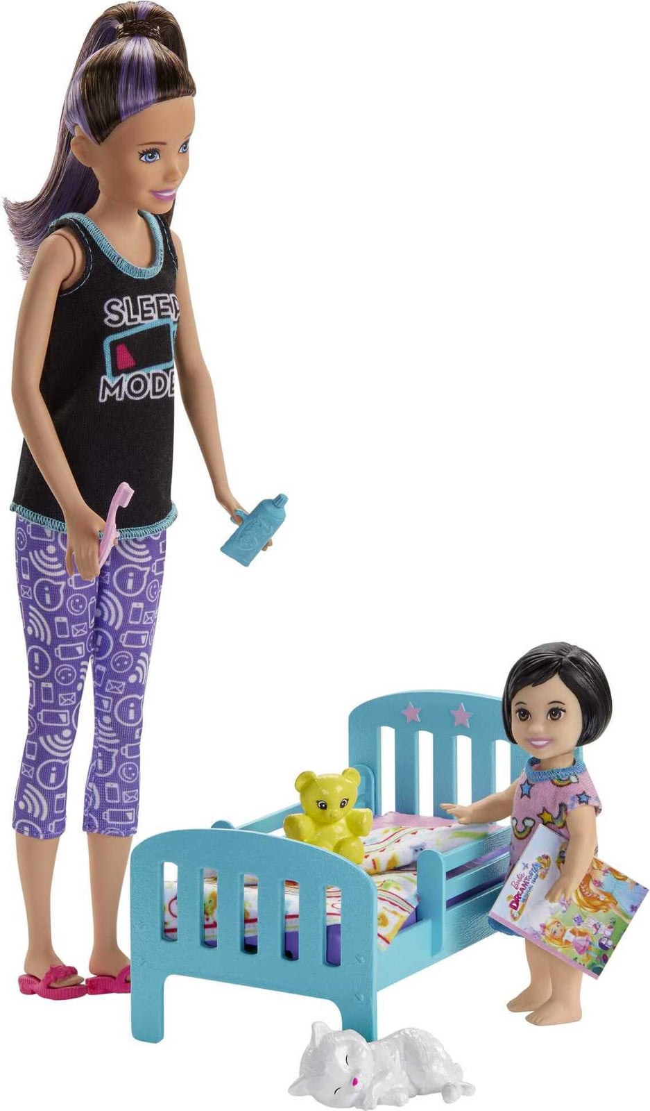 Barbie Skipper Babysitters Inc. Poppen en slaaptijd speelset