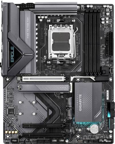 Gigabyte GA-X870 EAGLE WIFI7 (AM5) (D) Mainboard Sockel (PC) AMD AM5 Formfaktor (Details) ATX Mainboard-Chipsatz AMD X870