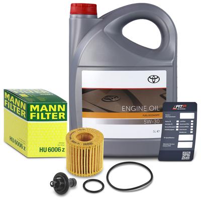Mann-filter Ölfilter + 5l 5W-30 Motoröl [Hersteller-Nr. 41108641] für Toyota, Subaru, Lotus, Aston Martin, Lexus, Daihatsu
