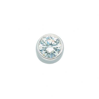 Kettenanhänger ADELIA´S "Anhänger 333 Weißgold ( 8K ) mit Zirkonia", transparent (silber), Schmuckanhänger, Damen, mit Zirkonia, Gold, Kettenanhänger, Goldanhänger