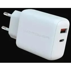 LC-Power LC-GAN-45 Ladegerät für Mobilgeräte Universal Weiß AC Schnellladung Drinnen