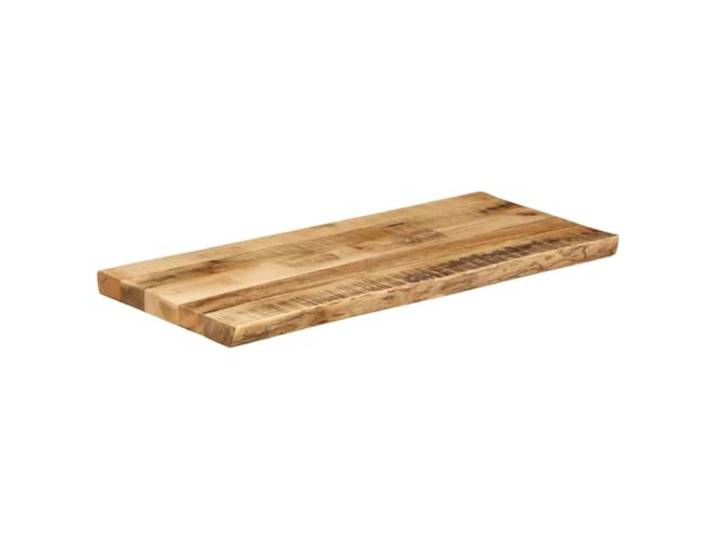 Tischplatte mit Rand Tischplatte, 100x40x2,5 cm, Mango Massivholz Rustikaler Stil, einzigartige Maserung, leichte Reinigung, tropisches Holz, Rand