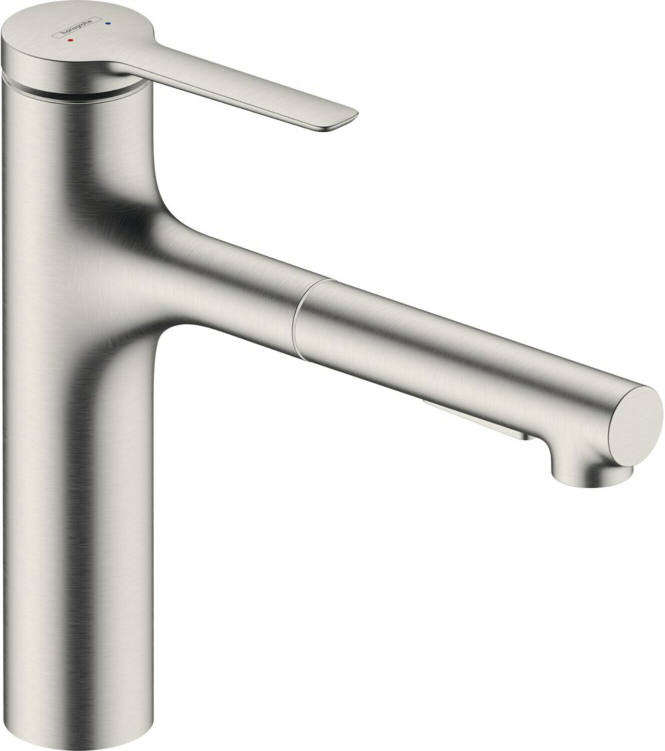 Hansgrohe Einhebel-Küchenarmatur Zesis M33 Auszugslänge b zu 500, Edelstahl Finish (74822800)