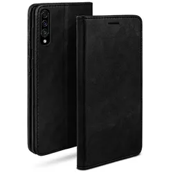 moex Casual Case Samsung Galaxy A50 Hülle klappbar Leder Optik