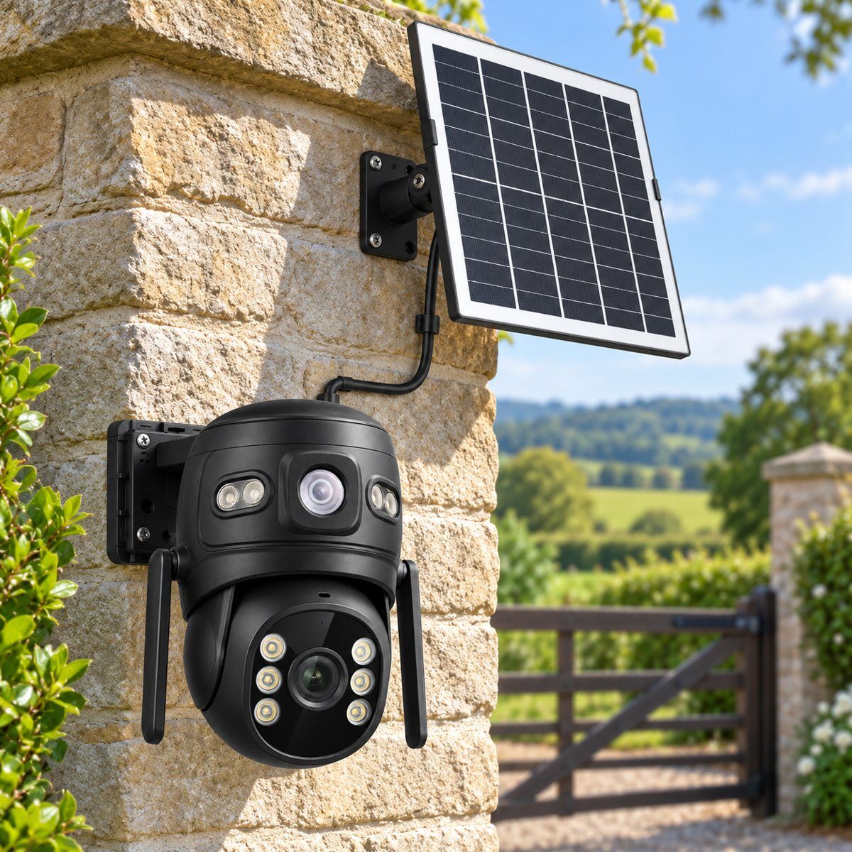 Ettroit Telecamera Solare 4g Aov Doppia Ottica Audio Bidirezionale Et9001