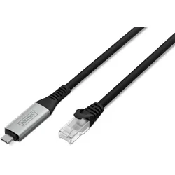 Digitus USB-C 3.2 Gen1 - RJ45 Ethernet Kabel, 1Gbit/s, 10m