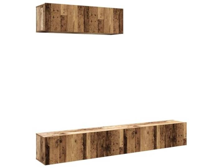 hliofuir TV-Wandschrank 3er Set Hängend 100x30x30cm Altholz-Optik Flexible Wandelemente fürs Wohnzimmer: Schafft freie Bodenflächen und ordnet Mediengeräte diskret hinter blickdichten Türen.