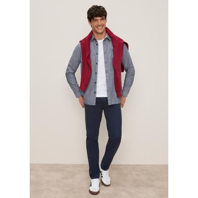 Langarmhemd MAN'S WORLD "in moderner Chambray-Qualität", Herren, Gr. 4XL, N-Gr, blau, Web, Obermaterial: 100% Baumwolle, regular fit normal, Ärmel mit Ärmelschlitz Manschette, Hemden, Regular-Fit, Leicht, vielseitig
