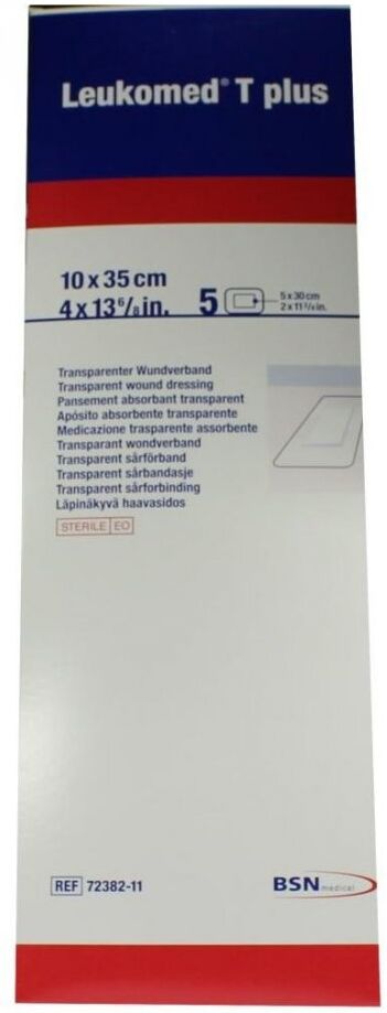 Leukomed transparent plus sterile Pflaster 10x35 cm 5stk