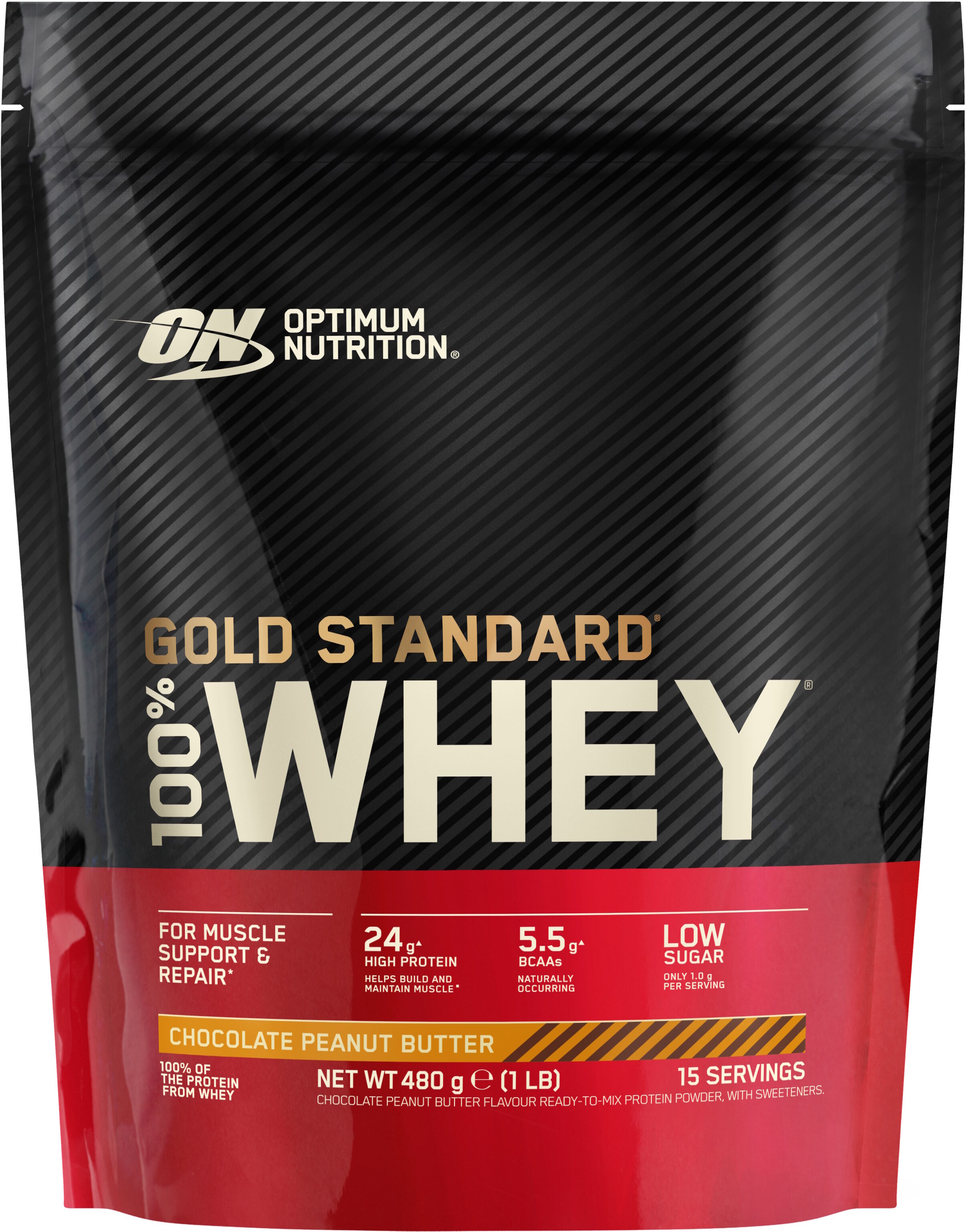 Optimum Nutrition Gold Standard 100% Whey - Chocolate Peanut Butter 480g. 480 g