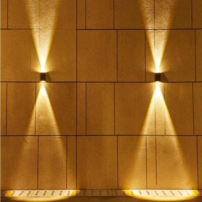 Inspire Curations LumiArc Solar Up Down Wall Light Waterproof Outdoor LED Garden Accent Lamp 2pcs