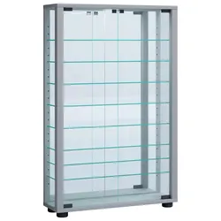 Vitrine Lumo ca. 59x91x18 cm Silber