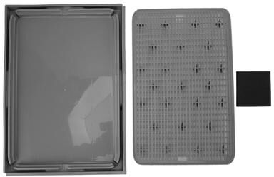 Uplift Essentials Spacious Double Layer Anti Tracking Litter Mat dark Gray