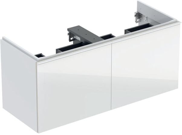 Geberit Acanto Waschtischunterschrank 500613012 119x53,5x47,6cm, Glas weiß - weiß hochglanz