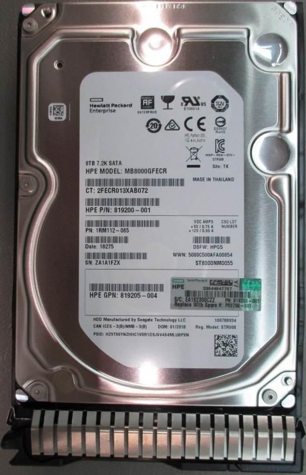 Hpe P02758-001, 7200 Rpm, 3.5", Sata