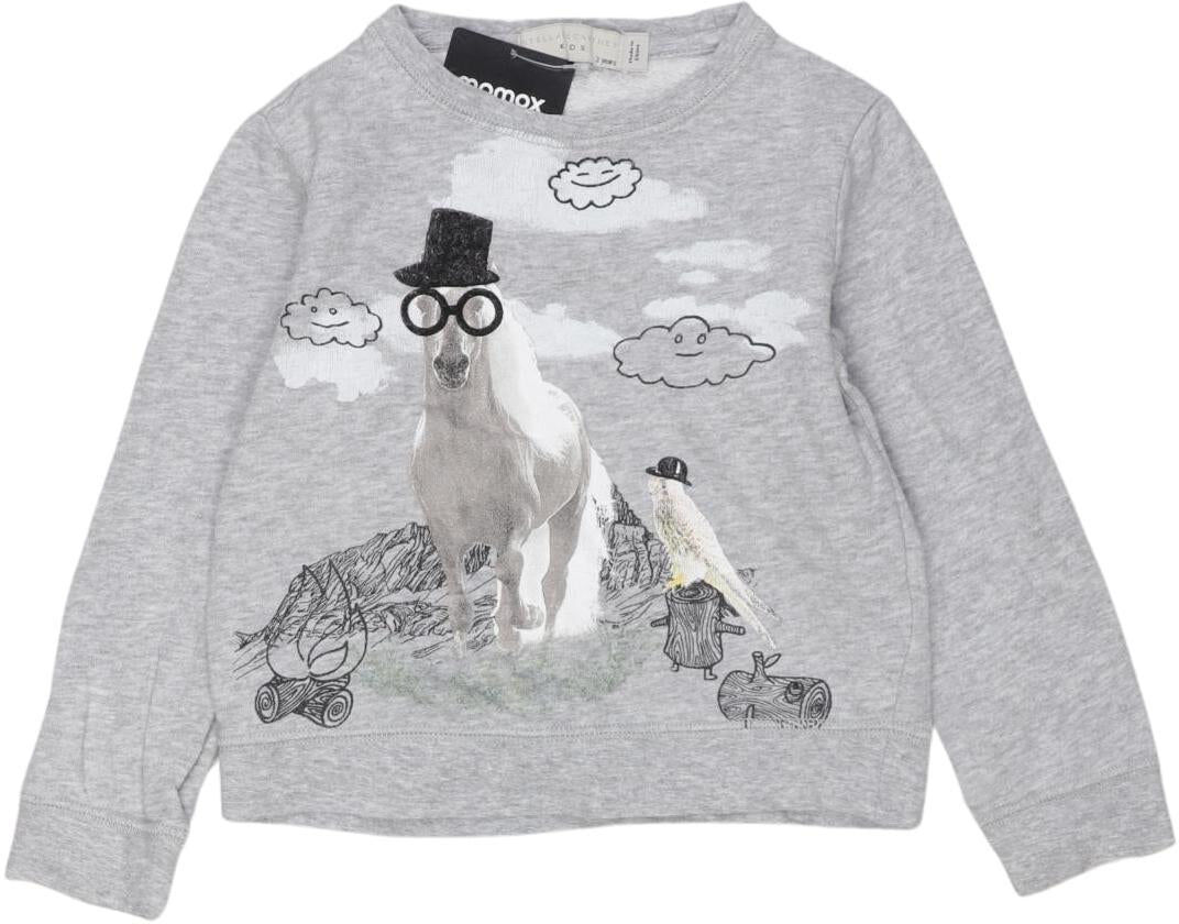 Stella McCartney Mädchen Kapuzenpullover oder Sweater, Grau, Gr. EU 92, Baumwolle - Second Hand