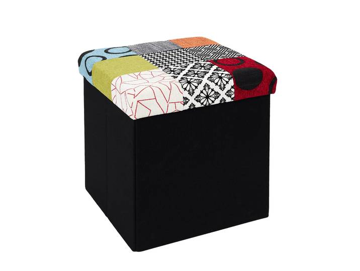 Coffre-pouf pliable patchwork - Blancheporte