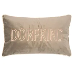 pad Kissenbezug Dorfkind 30 x 50 cm Polyester Grau Taupe
