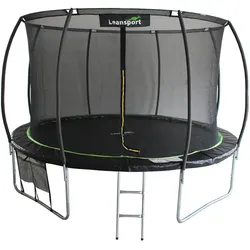 LEAN Sport Max Trampolin 14 Fuß Schwarz-Grün