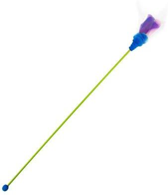 Uplift Essentials Interactive Insect & Feather Cat Teaser Wand With Soft Wool Ball Accent style C