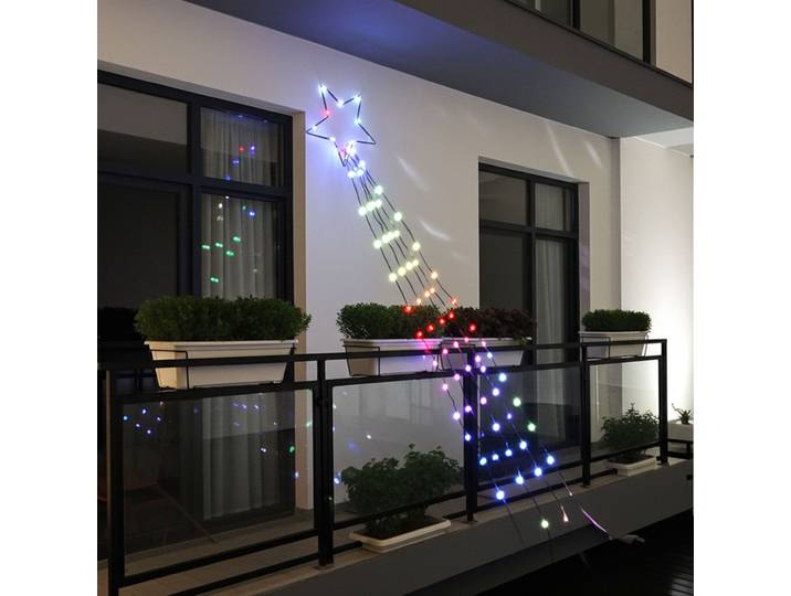 Bunte LED Sternschnuppe mit 85 RGB LEDs, IP44