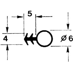 Sipro, Zubehör Türbeschlag, Dichtungsprofile 119-9