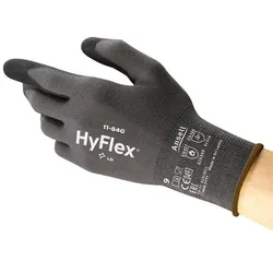 Ansell Mechanischer Schutz HyFlex 11-840 Arbeitshandschuhe Nitril Schwarz Größe 10 12 Paar