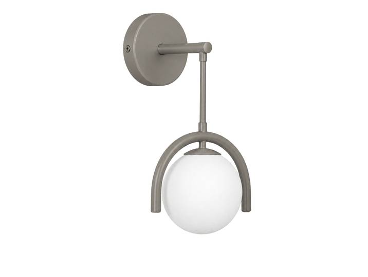 Applique murale en métal GEDIK-20445 - 20 x 20 cm - Gris