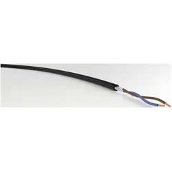 Kabelleitung, VER H05RR-F 2x1 Ri. 50 Energieleitung H05RR-F 2 x 1 mm2 Schwarz 50 m (50 m)