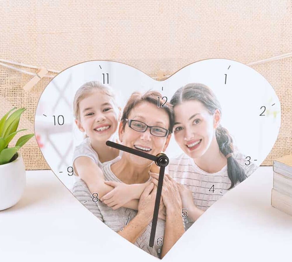 Ocadeau Horloge coeur personnalisée