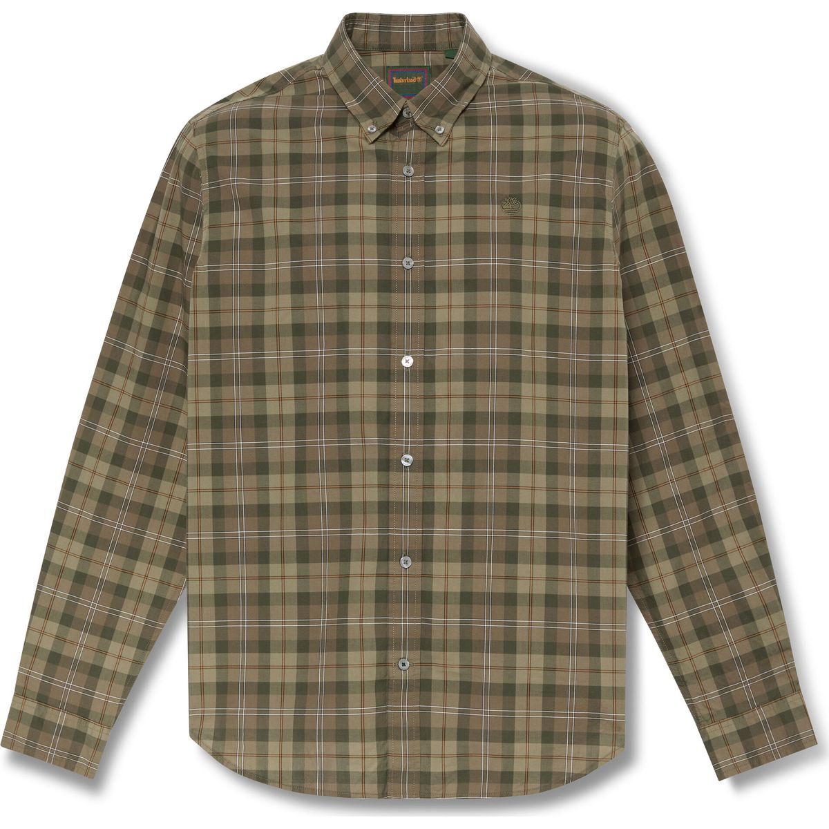 Timberland Mens Poplin Check Shirt (regular) deep lichen yd L TBC0YH8CAIG1-L