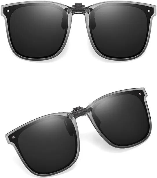 INF Polarisierte Clip-on-Sonnenbrillen für Kurzsichtigkeit & Outdoor-Nutzung Grau