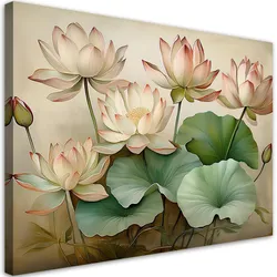 WANDBILD blatt lilien blumen