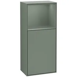 Villeroy und Boch Finion Seitenschrank G510GMGM 41,8x93,6cm, rechts, Emotion, Regal oben Olive Matt, Olive Matt Lacquer