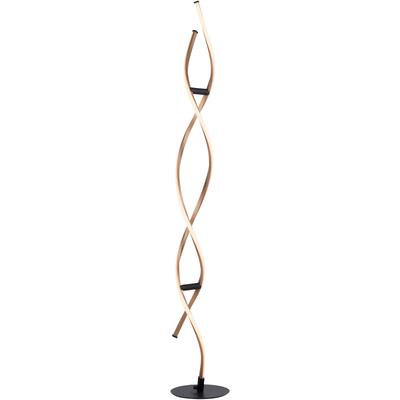 PAUL NEUHAUS Stehlampe "POLINA", schwarz, 1, Ø 20cm, 1 Stk., Leuchten, LED, dimmbar über Schnurdimmer, Stehlampe