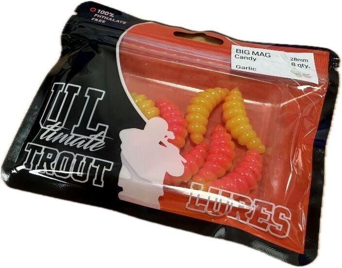 lystfisk.dk Ultimate Trout Lures - Big Mag - Hvidløg-Candy