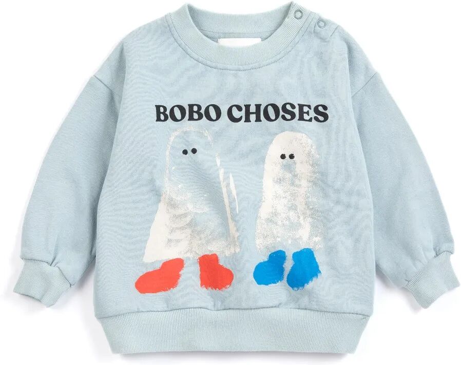 Bobo Choses Sweat Fantômes Bobo Choses Coton Bio Bébé Bleu ciel 3 mois