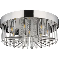 Globo, Deckenleuchte, Kirina E14 Deckenleuchte 8-fach 40W Verchromt, Metall Ø60cm 67343 (E14)