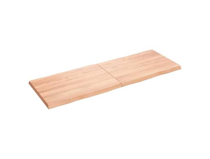 KLGBNCVE Massivholz Tischplatte 140x50 cm Eiche Behandelt Klappbar mit Scharnieren, Naturkante, Handgefertigt, Lackierte Oberfläche, Vielseitig Kombinierbar