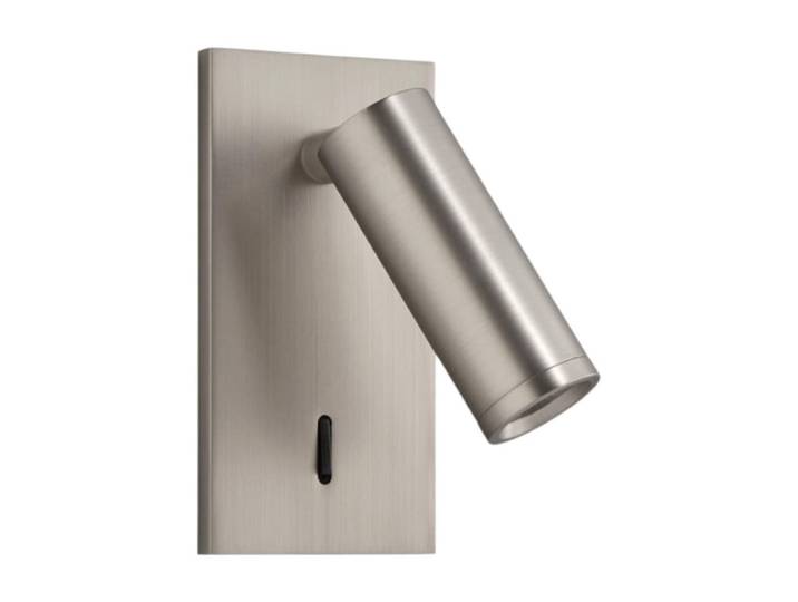 Applique liseuse led encastrable nickel mat