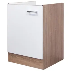 Spülunterschrank Samoa Weiß/Eichefarben