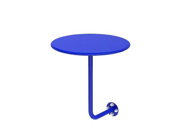ZHANGJF An der Wand montierter runder Bartisch, platzsparender Beistelltisch aus Metall. Leichtes, Robustes Metall, pflegeleicht, moderner Stil(Blue)