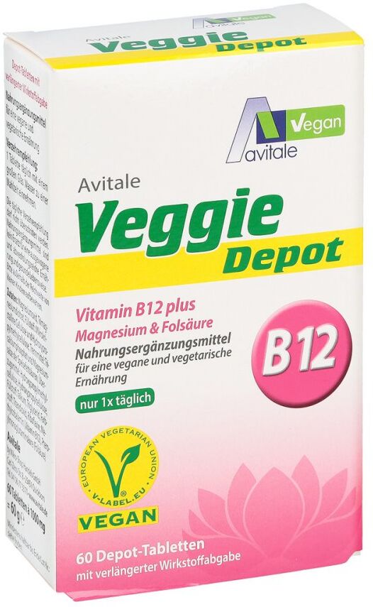 Avitale Veggie Depot Vitamin B12+magnesium+folsäure Tabletten