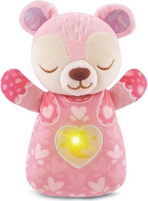 Vtech Baby Lumi Dodo Knuffel Beer - Roze - 3-in-1 met Slaapliedjes en Zacht Licht