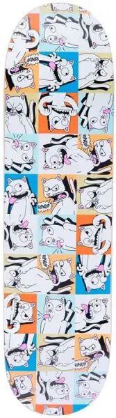 Skateboard Deck RIPNDIP Frustration (8.25" - Multi)  - White;Red;Blue - Size: 8.25"