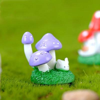 Inspire Select Enchanted Mini Fairy Garden Figurines Set Whimsical DIY Fairy Garden Accessories For Miniature Landscaping & Dollhouse mushroom Rabbit 1 Pc