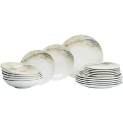 TELLER-SET Arezzo braun 18-tlg.