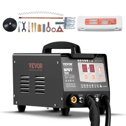 VEVOR Ausbeulspotter, 3kW, Dellenreparaturset mit 2 Schweißpistolen, automatisches/manuelles Schweißen & 7 Modi, Punktschweißgerät zur Dellenreparatur für Autokarosserie, Dellenzieher für Autos & LKWs